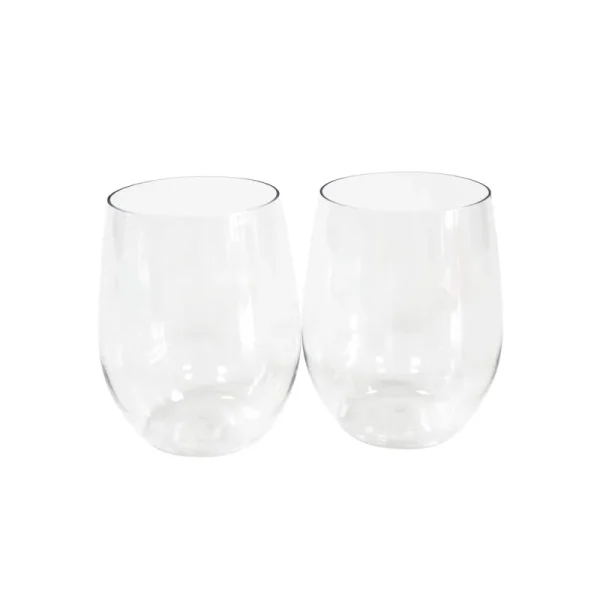 Celebrate It 12 Ounce Clear Plastic Stemless Wine Glasses - 20 ct