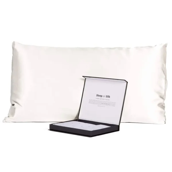 Fishers Finery 30mm 100% Pure Mulberry Silk Pillowcase Good Housekeeping Quality Tested (White, Queen)