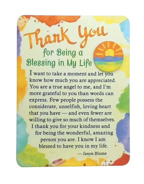 Blue Mountain Arts Miniature Easel Print with Magnet Thank You for Being A Blessing in My Life 4.9 x 3.6 in. Sweet Thank You Gift to Express Grati