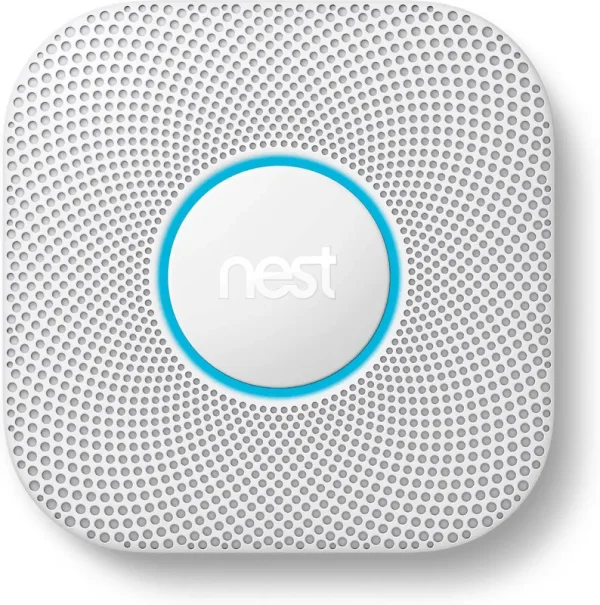 Google - Nest Protect 2nd Generation (Battery) Smart Smoke/Carbon Monoxide Alarm - White