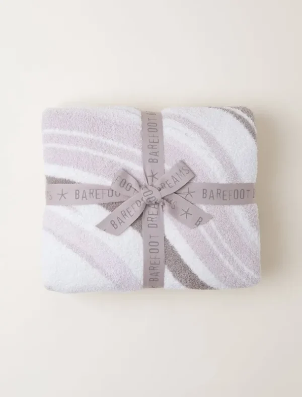 Barefoot Dreams CozyChic Marbled Blanket - Sand Multi