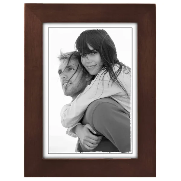Malden 5x7 Linear Dark Walnut Wood Frame
