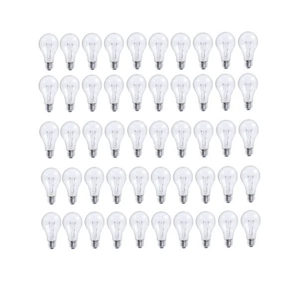 Bulbrite 861944 25 Watt Dimmable Clear A19 Incandescent Light Bulbs with Medium E26 Base, 2700K Warm White Light - Pack of 25