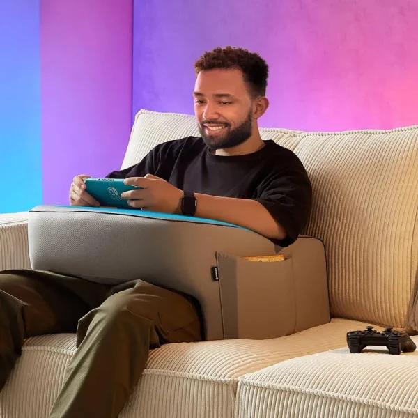cooloo8 Reading Pillow for Gaming, Large Arm Rest Pillow, Memory Foam Bed Rest Pillow for Reading, Working, Playing Steam Deck Switch or Sitting in