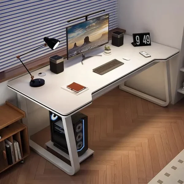 WXJHL Gaming Desk Computer Writing Table Student Art Modren Simple Style PC Wood Suitable Portable Desk for Home, Office, Bedroom39.3''*19.6''White