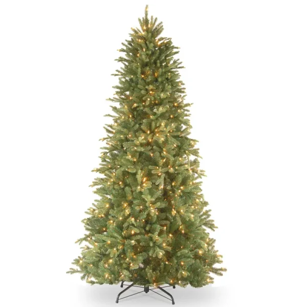 National Tree Tiffany Fir Slim Tree with Clear Lights 6.5'