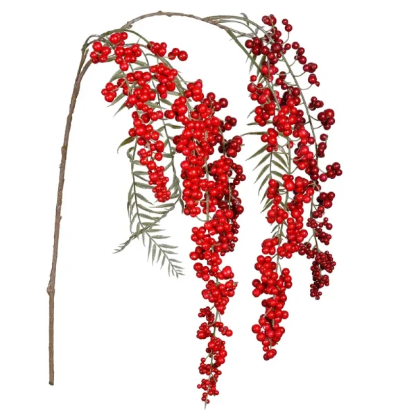 Ashland Red Berry Cluster Stem - Each