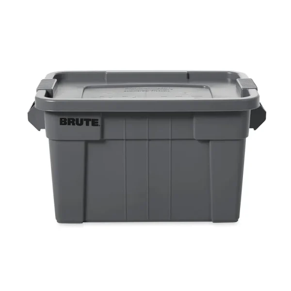 Rubbermaid Brute 20 gal Tote with Lid, Gray