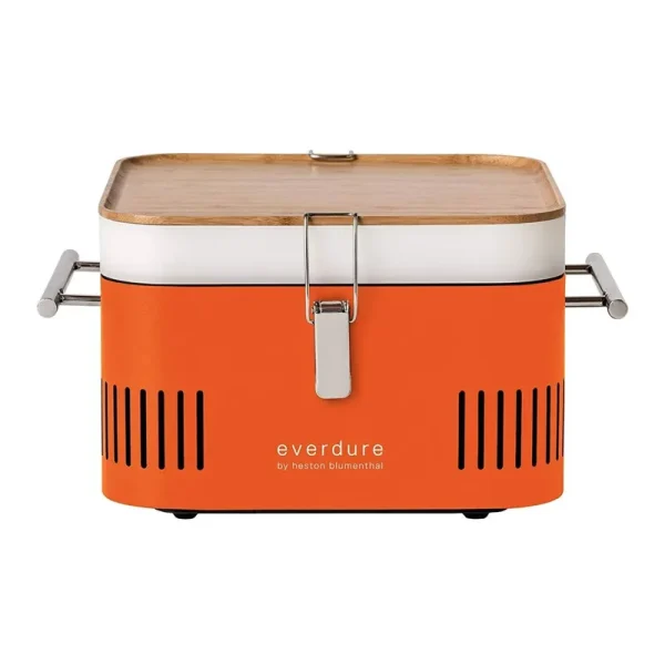 Everdure Cube Charcoal Portable Grill, Orange