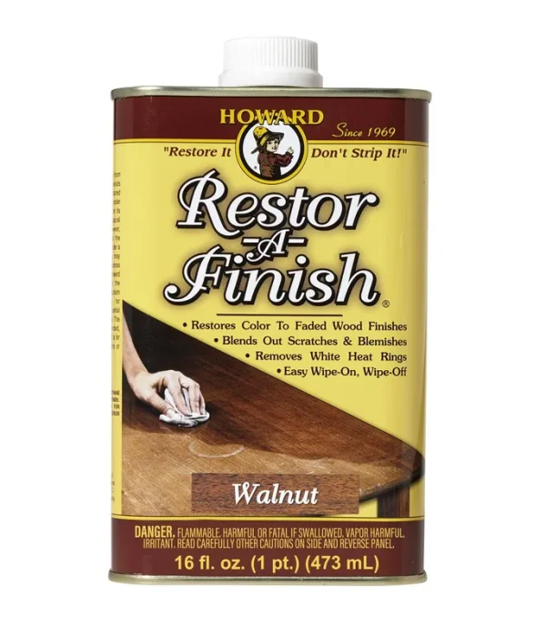 Howard Restor-A-Finish Wood Finish, Walnut - 16 oz can