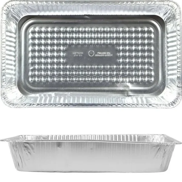 Nicole Home Collecti Aluminum Pans Full size, Large Disposable Roasting Baking Pan, 21x13 Deep Foil Pans (10 Pack) Extra Heavy Duty Chafing Trays for