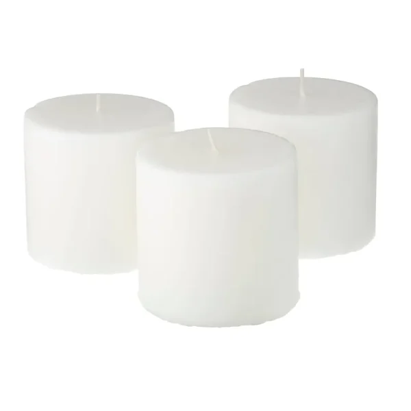 Ashland Basic Elements White Pillar Candle, 3 ct | 3" x 3" | Michaels