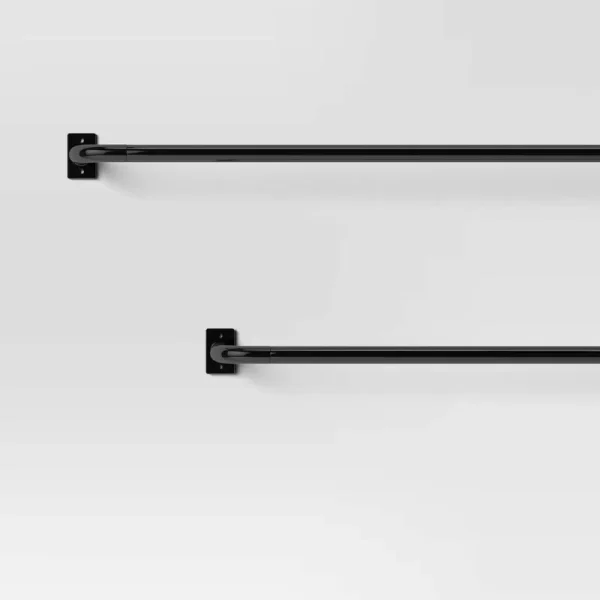 36"-66" French Curtain Rod Matte Black - Project 62