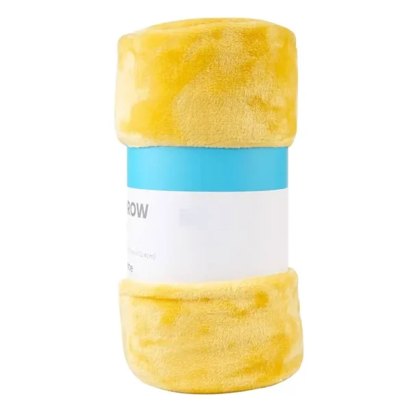 at Home Micro Plush 50" x 60" Yellow Throw