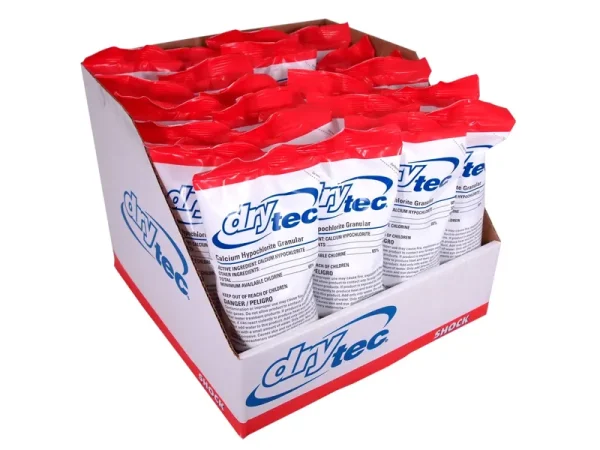 DryTec Calcium Hypochlorite Chlorinating Shock Treatment for Swimming Pools 1-Pound (Pack of 24)