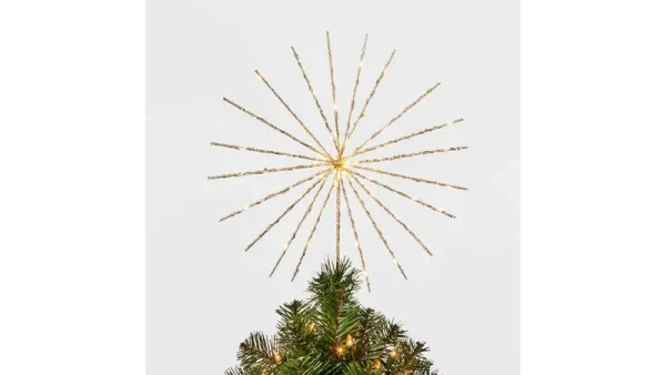 14in 70Lit Twinkling Starburst Spikes Tree Topper - Wondershop