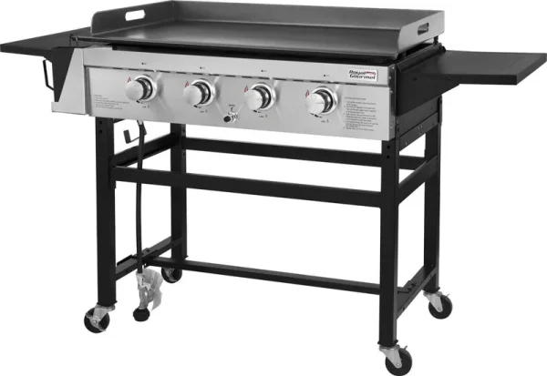 Royal Gourmet GB4001C 4-Burner 52000-BTU Propane GAS Grill Griddle 36L with Cover