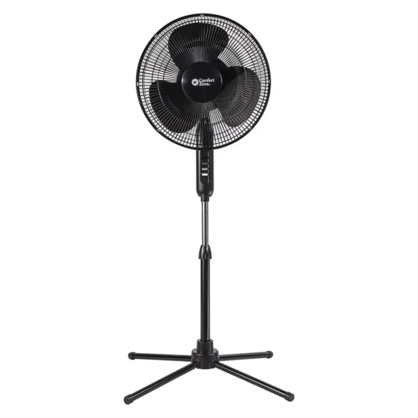 Comfort Zone Pedestal Fan, Oscillating, 16 Inch