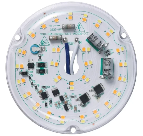 Ledytech 3.93'' LED Retrofit Light Kit for Ceiling Flush Light Ceiling Fan Light Replacement Panel PCB 18W Color Temperature Adjustable 3000K 4500K