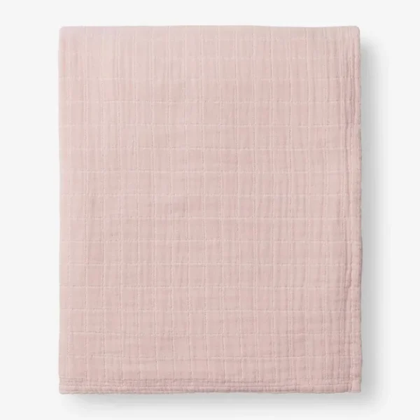 The Company Store Gossamer Rose Water Solid Cotton Queen Woven Blanket