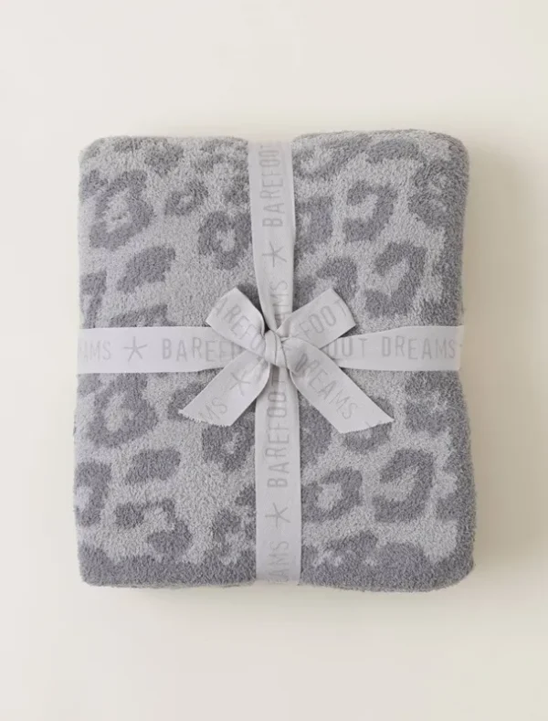 Barefoot Dreams CozyChic in The Wild Throw - Linen/Warm Gray