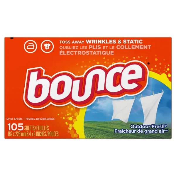 Bounce Outdoor Fresh Fabric Softener Sheets - 105 count