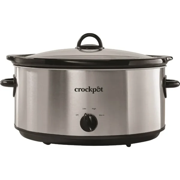 Crock-pot 8.0-Quart Slow Cooker Manual Stainless Steel