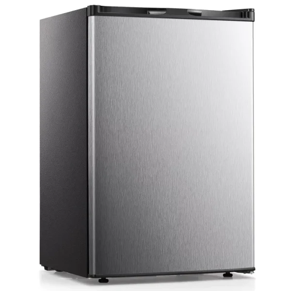 KNDKO 3.2cu.ft Upright Freezer, Compact Freezer with Removable Shelves, Adjustable Thermostat for Home/Kitchen/Office, SILVER