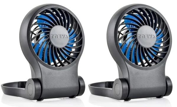 Treva 3.5" USB Desk Fan, Set of 2 - Black