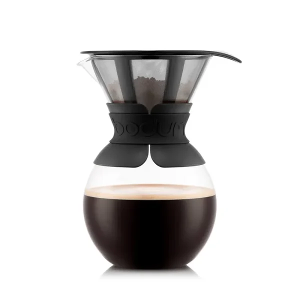 Bodum Pour Over Coffee Maker with Permanent Filter, 1.0 L, 34 oz Black