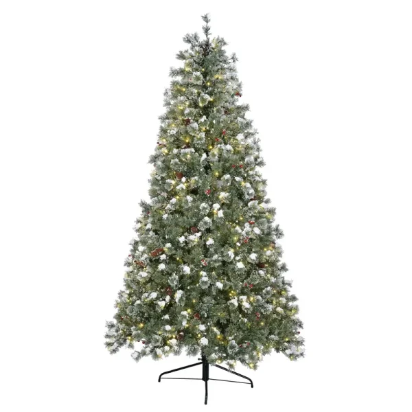 Holiday Time Pre-Lit Redland Spruce Artificial Christmas Tree with 450 Warm White LED Lights - 7.5 ft
