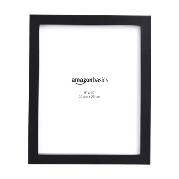 Amazon Basics Rectangular Photo Picture Frame, 8" x 10", Pack of 2, Black