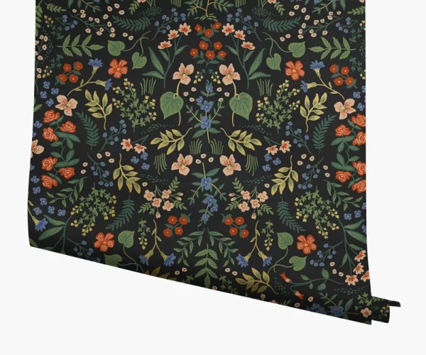 Rifle Paper Co Wildwood Wallpaper, Black