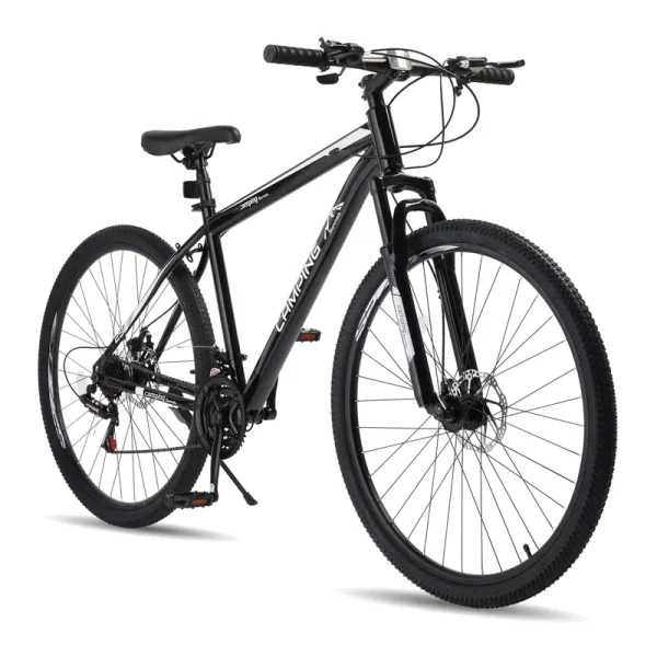 Ubesgoo 29in Mountain Bike for Adult, 21 Speed MTB Bicycle for Men/Women, Dual Disc Brakes, Carbon Steel Frame, Black