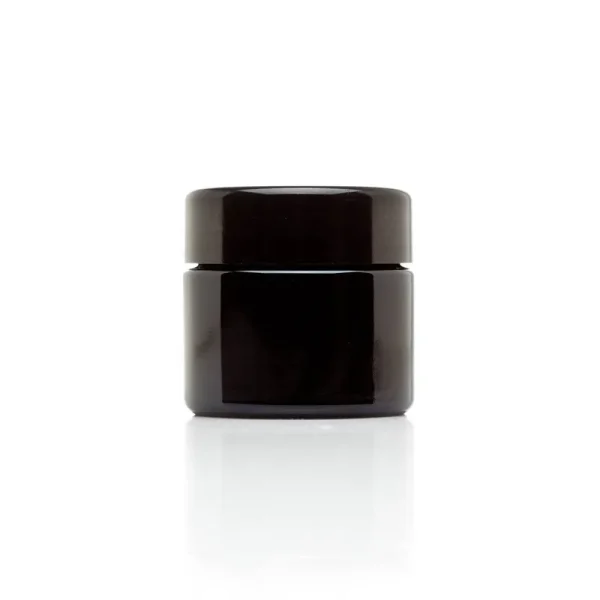 Infinity Jars 50 ml (1.7 fl oz) Travel Size Black Ultraviolet Glass Screwtop Jar 3-Pack