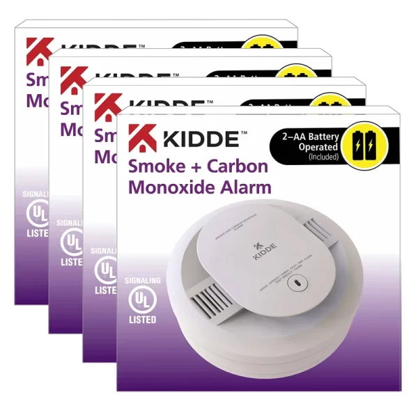 Kidde Fire Smoke & Carbon Monoxide Detector White 900-Cudr 21032246. 4 Pack, New