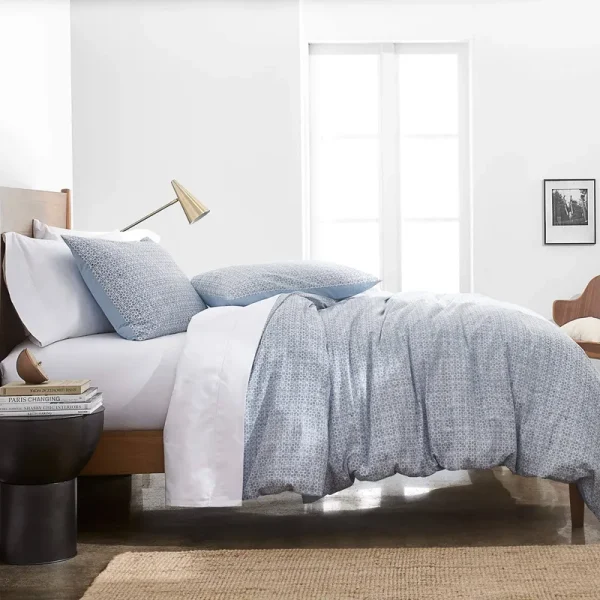 Simply Put 3-Pc Full/Queen Distress Tile Duvet Set, Blue