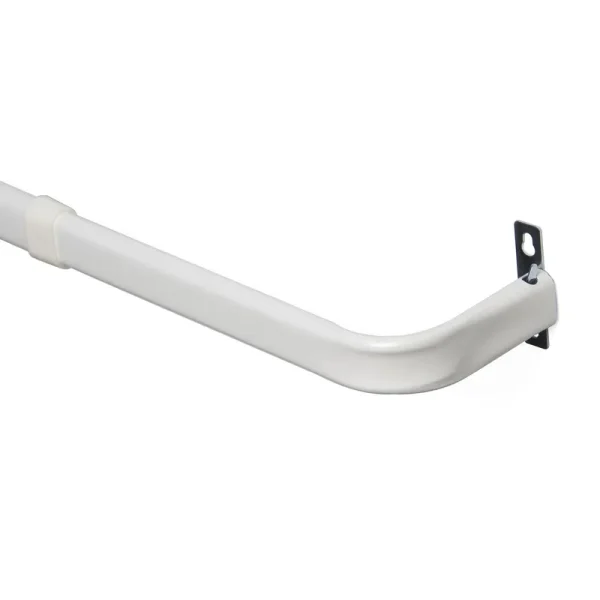 Mainstays 28-46 inch Adjustable Heavy Duty Curtain Rod, 2 inch Clearance, White