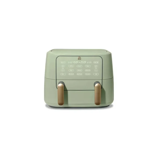 Beautiful 9Qt Trizone Air Fryer, Sage Green by Drew Barrymore