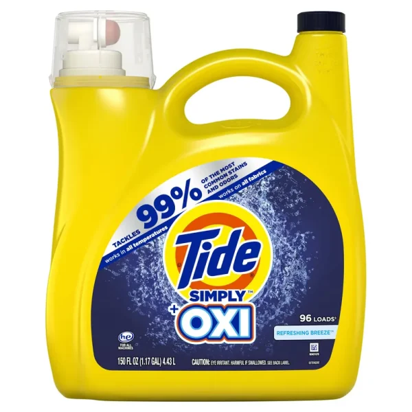 Tide Simply + Oxi Detergent, Refreshing Breeze - 115 fl oz