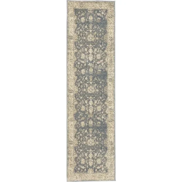 Old Treasures Blue/Cream 2 ft. x 7 ft. Runner Rug