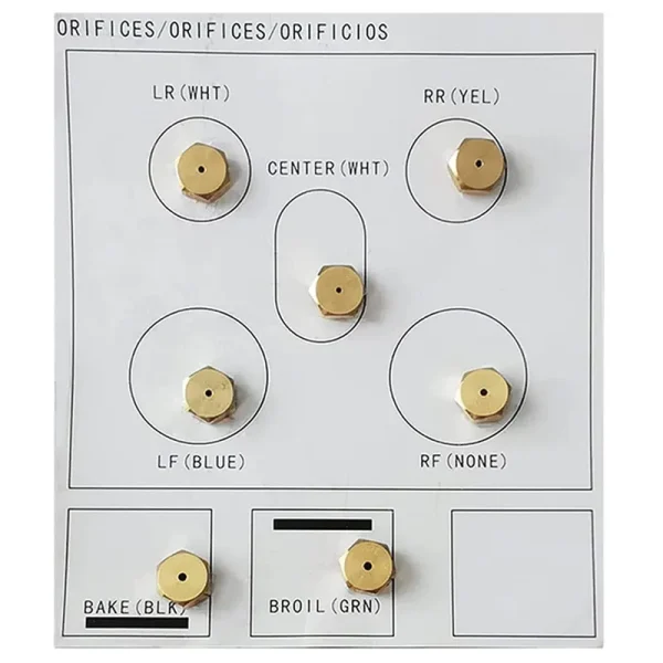 DG96-00340B / DG69-00197A Stove Gas Range Conversion Kit, Gas Stove Repair and Replacement Part, Brass