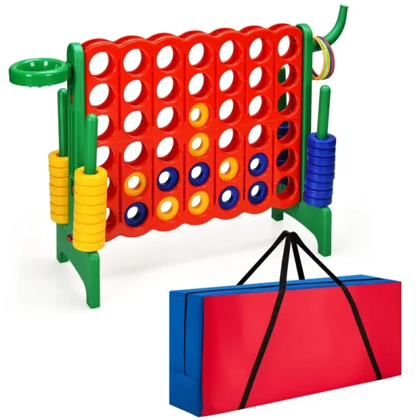 Costway Giant 4 in A Row Jumbo 4 - to - Score Game Set W/Storage Carrying Bag for Kids Adult