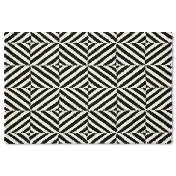 Mainstays Montana Woven Fabric Mat - Black - 18 x 27 in