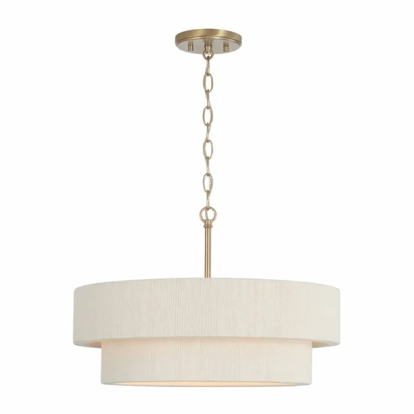 Capital Lighting 349841MA Delaney 4 Light Pendant Matte Brass