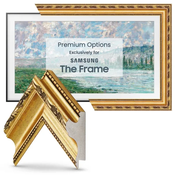Deco TV Frames 32" Customizable Frame for Samsung The Frame TV 2021-2023 (Ornate Gold)