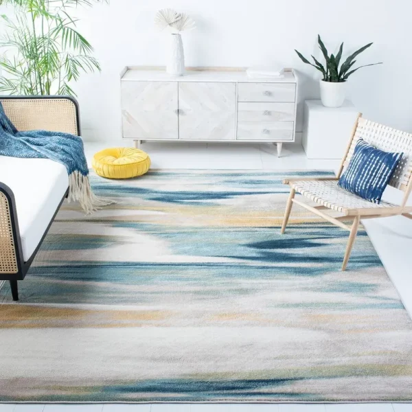 Aliceyn Navy Area Rug Ebern Designs Rug Size: Rectangle 4'5" x 6'5"