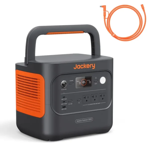 Jackery Explorer 1000 V2 Portable Power Station and 5m DC Extension Cable, 1060wh LiFePO4 Battery, 1500W AC/100W USB - C Output, 1 Hr Fast Charge, Solar Generator for Camping, Emergency, Off - Grid Living