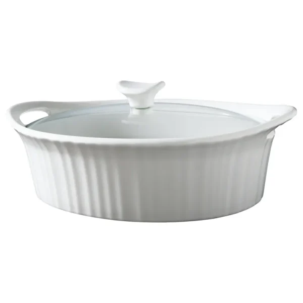 Corningware French White 2.5-Quart Oval Casserole Dish