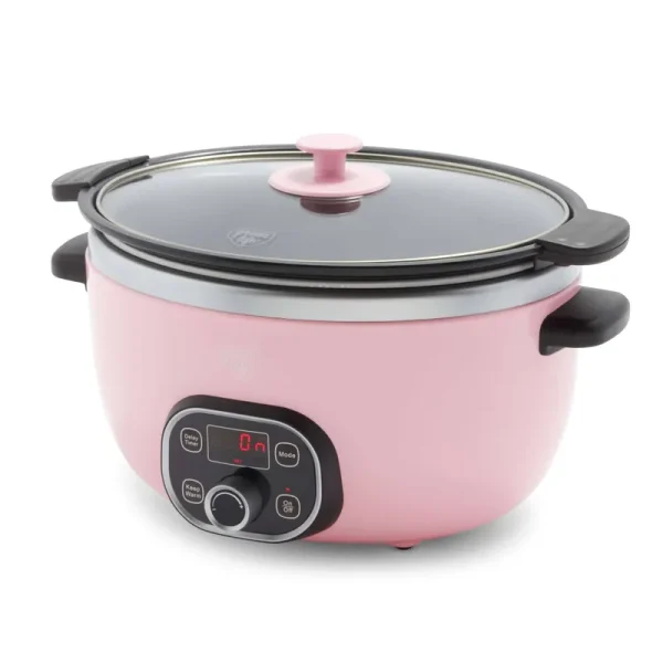 GreenLife 6 Qt. Pink Slow Cooker